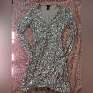 Sequences silver dress
